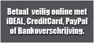 Betaal veilig met iDEAL, creditcard, PayPal of bankoverschrijving